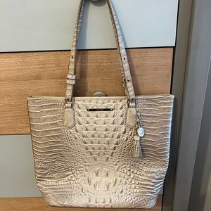 Light tan Brahmin tote - large